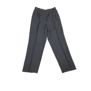 Breckenridge Vintage 90s Grey Wool High Waisted  Corpcore Dess Pants - Size 10